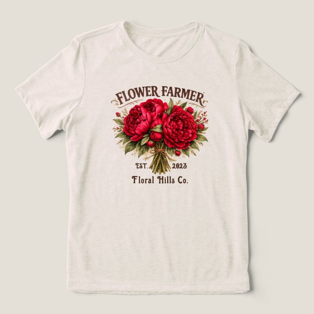 Camiseta Custom Flower Farmer Floral Business Personalized (Design frontal)