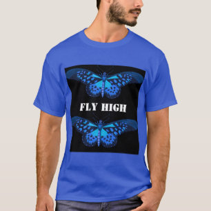 Camiseta Custom Fly High Text Deep Royal Basic Dar