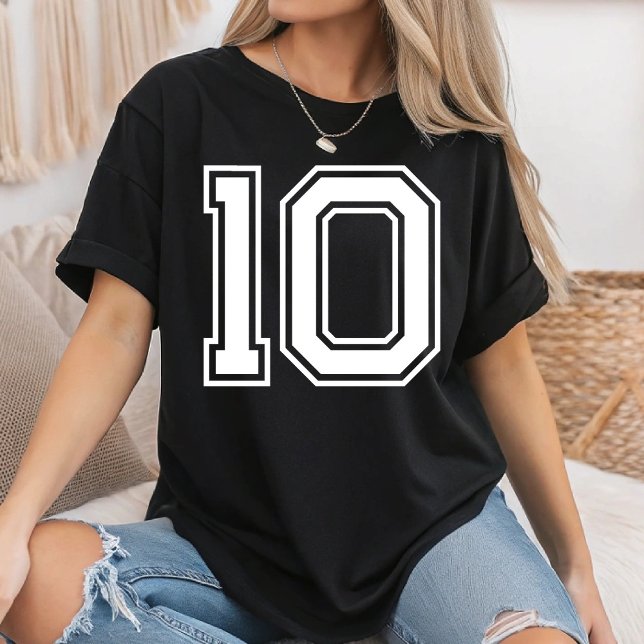 Camiseta Custom Football Mascot Custom School Team Number (Criador carregado)