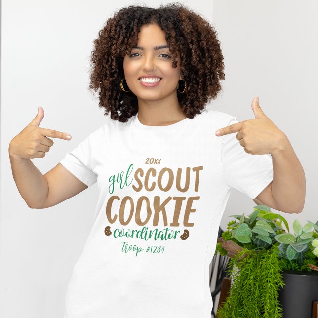 Camiseta Custom Girl Scout Cookie Coordinator Volunteer (Criador carregado)