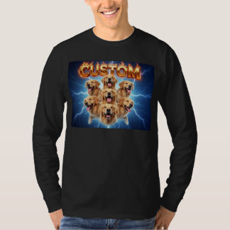 Camiseta Custom Golden Retrievers Cosmic Lightning Design