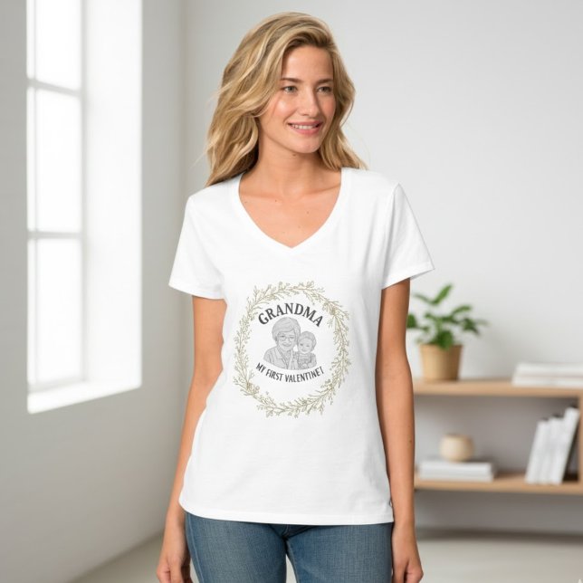 Camiseta Custom "GRANDMA" Photo Collage Design - Heartwarmi (Criador carregado)