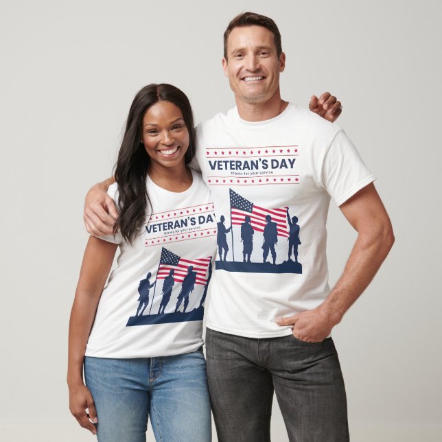 Camiseta Custom Happy Veterans Day! Thank You Cards 2025 (Unissex)