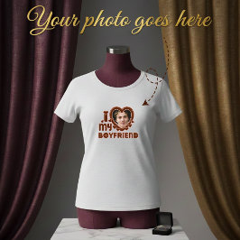 Camiseta Custom I Heart My Boyfriend Photo