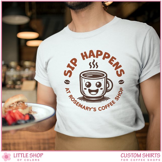 Camiseta Custom Logo Coffee Shop Barista Professional (Criador carregado)