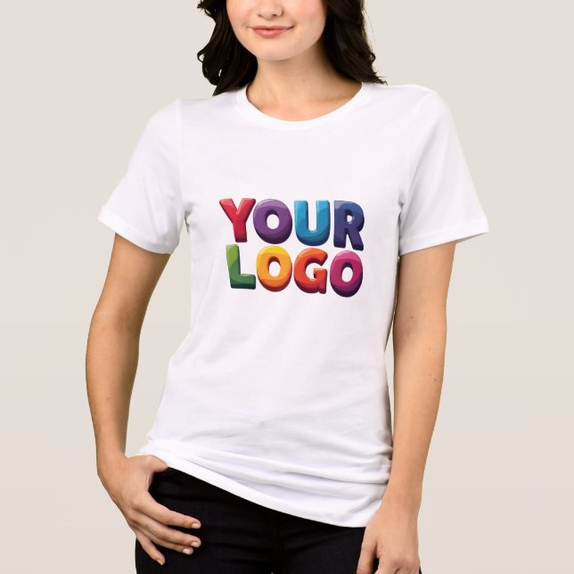 Camiseta Custom Logo|Upload Your Logo | Business & Brand  (Frente)
