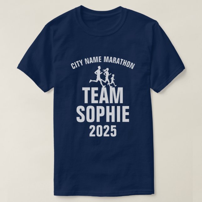Camiseta Custom Marathon Support Crew,Family Matching (Frente do Design)