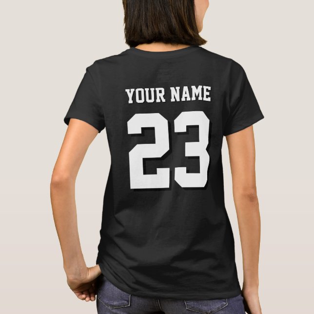 Camiseta Custom Name and Number Jersey Sports (Verso)