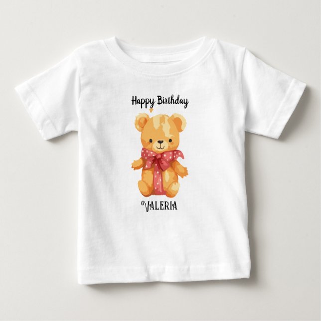 Camiseta Custom Name Happy Birtday (Frente)