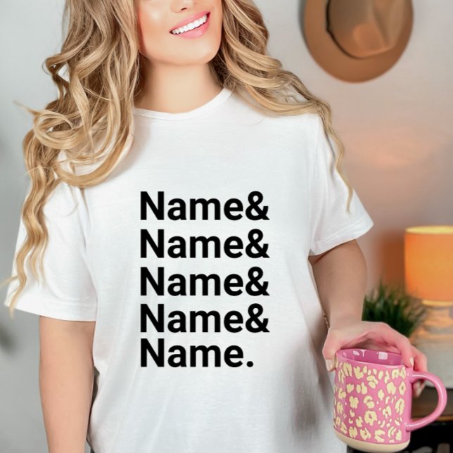 Camiseta Custom Name List ,Personalized Ampersand Names (Criador carregado)