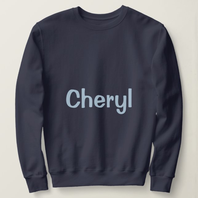 Camiseta Custom Name Navy Blue Women's Sweatshirt (Frente do Design)