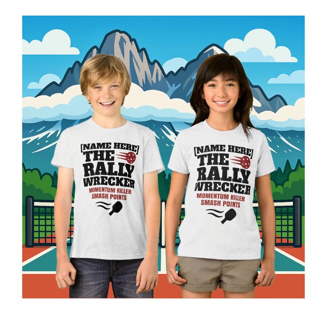 Camiseta Custom Name Pickleball Rally Wrecker (PERSONALIZED NAME YOUTH T-SHIRT)