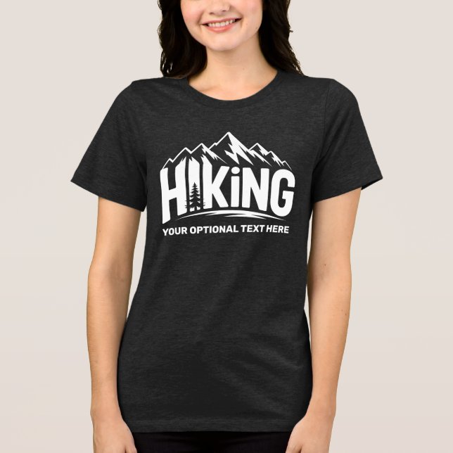 Camiseta Custom Name & Text Hiking (Frente)