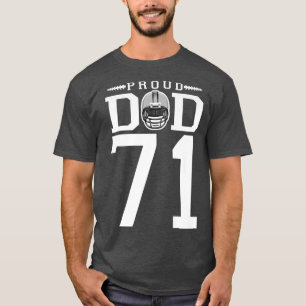 Camiseta Custom Number 71 Proud Football Dad Personalized F