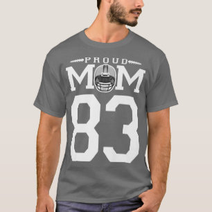 Camiseta Custom Number 83 Proud Football Mom Personalized F