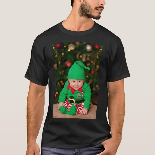 Camiseta Custom photo and text Christmas (Frente)