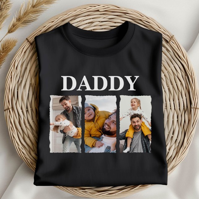 Camiseta Custom Photo Collage Daddy – Personalized Gift (Criador carregado)