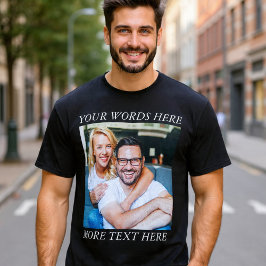 Camiseta Custom Photo & Personalized Text Graphic Tee