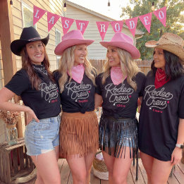 Camiseta Custom Pink Rodeo Crew Bachelorette Party