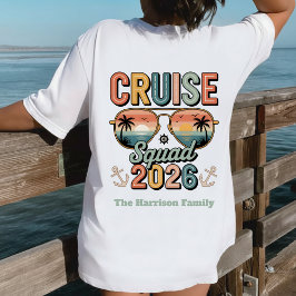 Camiseta Custom Retro Cruise Squad 2026 Family Vacation 