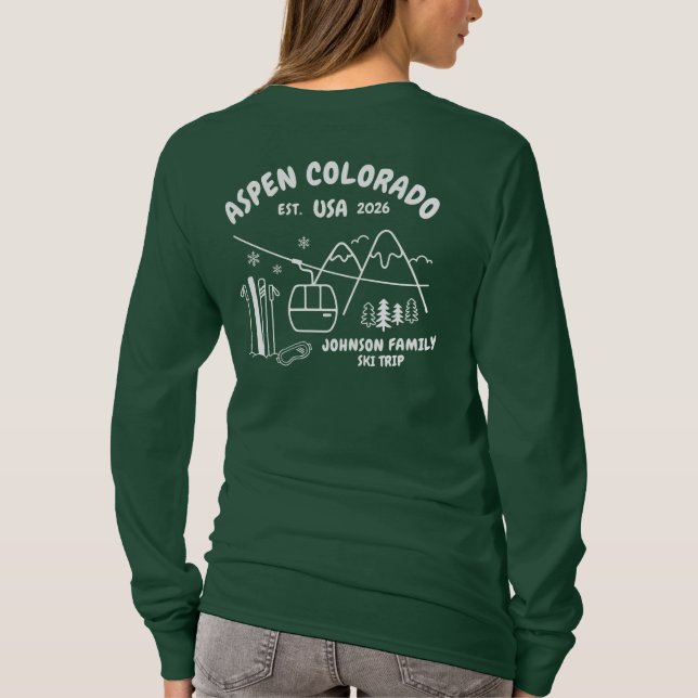 Camiseta Custom Ski Trip Family Friends Group Matching (Verso)