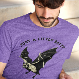 Camiseta Custom Slogan Retro Halloween Bat Graphic
