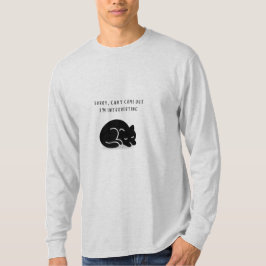 Camiseta Custom Sorry I'm Introverting Cat Men’s