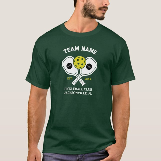 Camiseta Custom Team Pickleball League Club Logo (Frente)