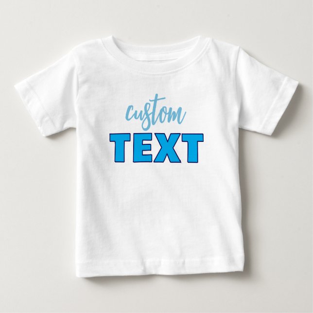 Camiseta Custom Template White & Blue For Kids Boy Toddler (Frente)