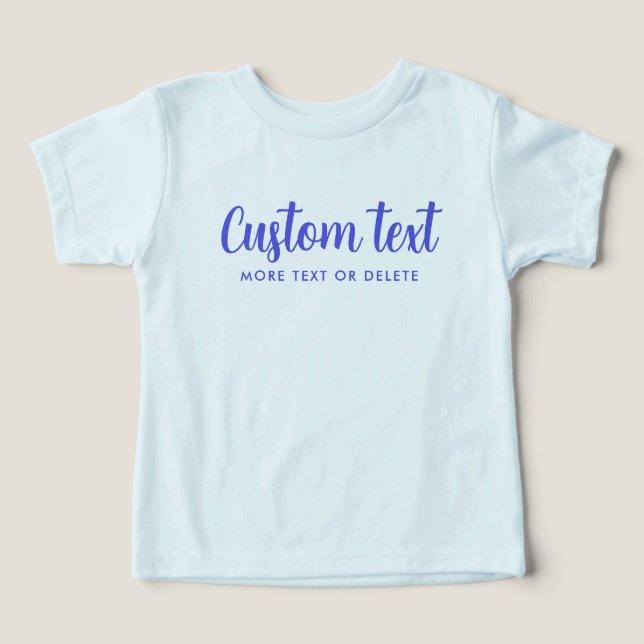 Camiseta Custom Text Baby Bella Canvas Tri-blend Ice Blue (Design frontal)