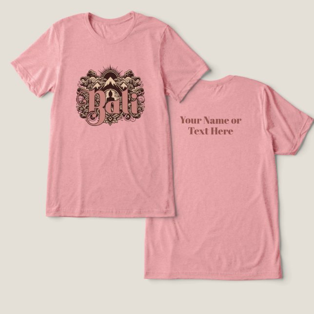 Camiseta Custom Text Bali (Design Frente e Verso)