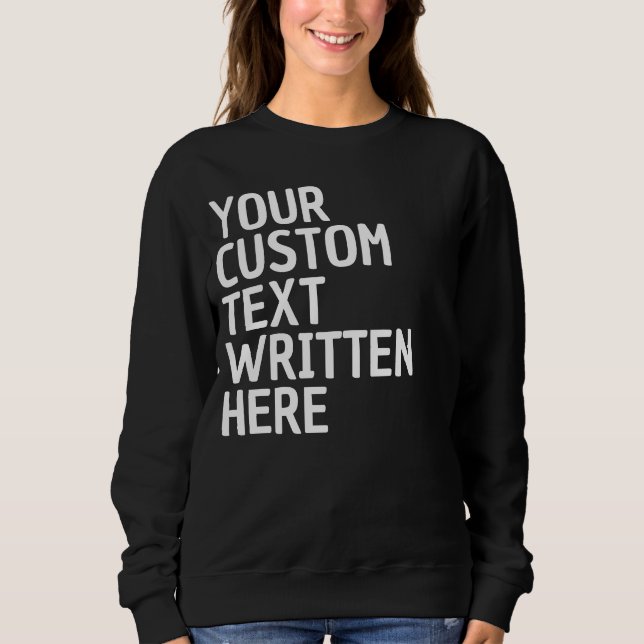 Camiseta Custom Text Name Word Personalized Gift for Her (Frente)