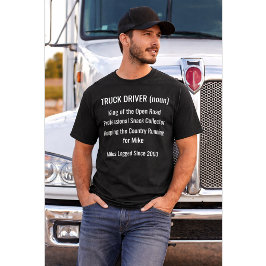 Camiseta Custom Truck Driver Definition Shirt Gift
