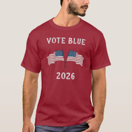 Camiseta Custom USA Flag Vote Blue 