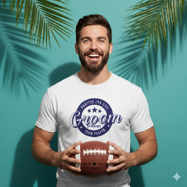 Camiseta Custom Wedding Date Groom Drafted for Life Sports