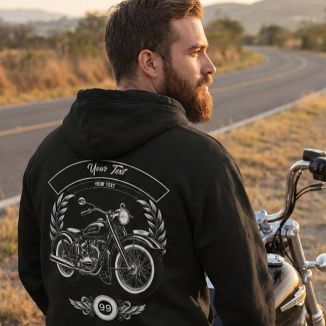 Camiseta Custom Winter Biker Skull Motorcycle Zip Hoodie (Criador carregado)