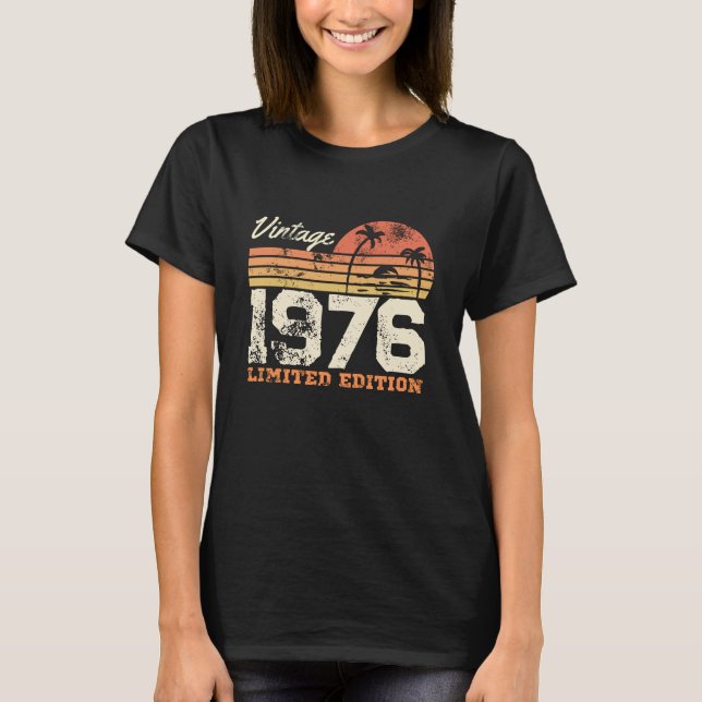 Camiseta Custom Year Vintage 1976 Limited Edition (Frente)