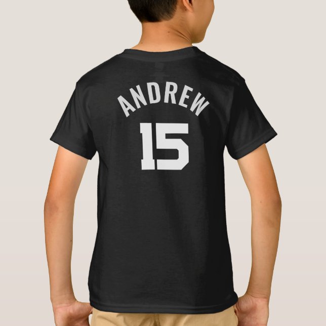 Camiseta Custom Youth Sports Team with Player Number (Verso)