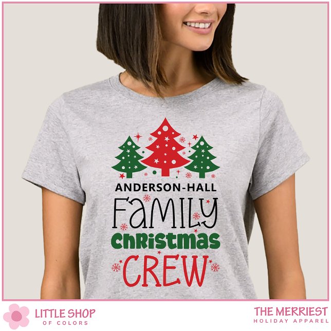 Camiseta Customizable Family Christmas Crew (Criador carregado)