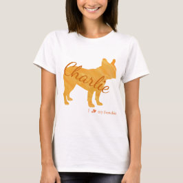 Camiseta Customizable French Bulldog Pastel Orange Frenchie