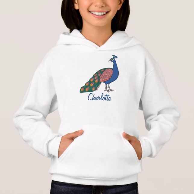Camiseta customizable Vivid Humble Peacock  (Frente)