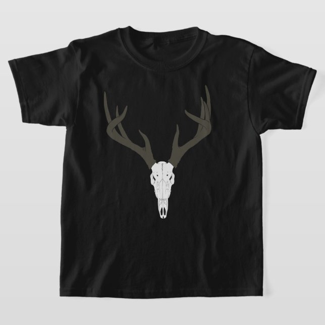 Camiseta Customizable White-Tailed Deer Skull (Postura )
