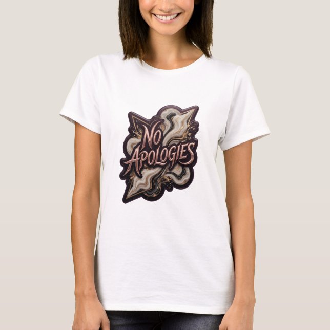 Camiseta Customizada Snappy Gold SEM DESCULPAS (Frente)