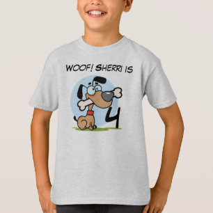 Camiseta customizável do aniversário do cão de