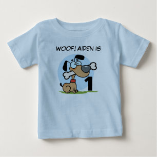 Camiseta customizável do aniversário do cão de