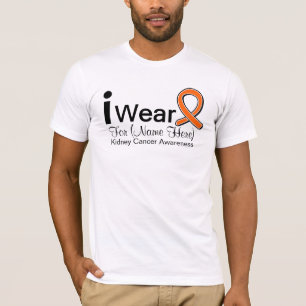 Camiseta Customizável eu visto a fita da laranja do cânce