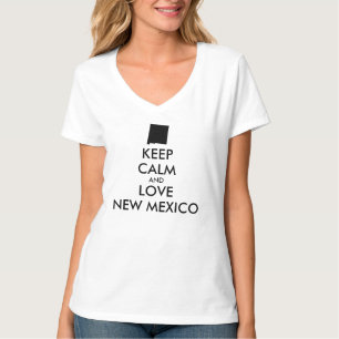 Camiseta Customizável MANTENHA A CALMA e AME NEW MEXICO