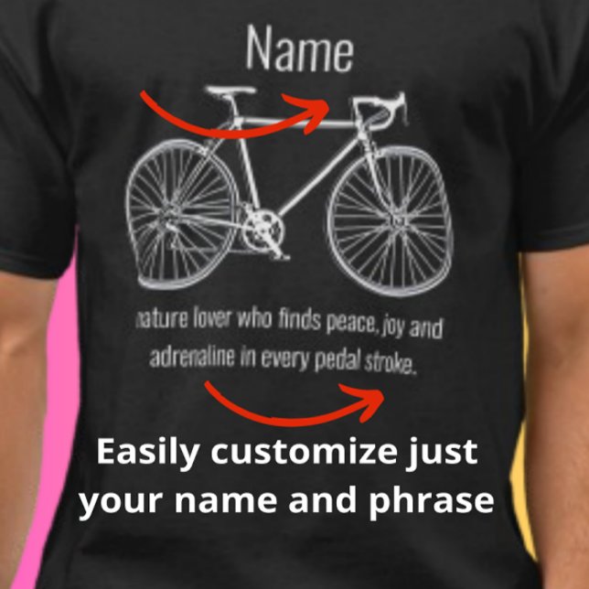 Camiseta Customize Your Funny Cyclist Name (Criador carregado)