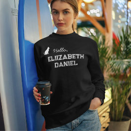 Camiseta Customized Pet Lover Funny Cat Mom Name Cute Black