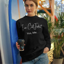 Camiseta Customized Pet Lover Stylish Script Cat Mom White